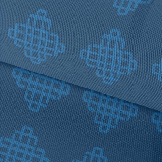 Blue Geometric Rhombus Waterproof Oxford