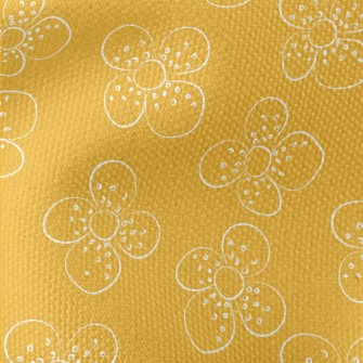 Doodle Flowers Waterproof Canvas