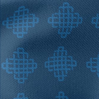 Blue Geometric Rhombus Waterproof Canvas