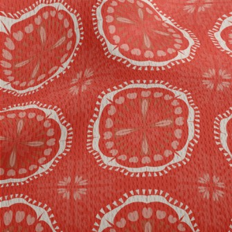 Red Kaleidoscope Flowers Athletic Mesh Flat Back