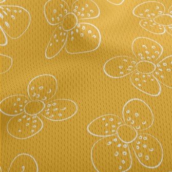 Doodle Flowers Athletic Mesh Flat Back