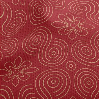 Gold Line Decoration Athletic Mesh Flat Back