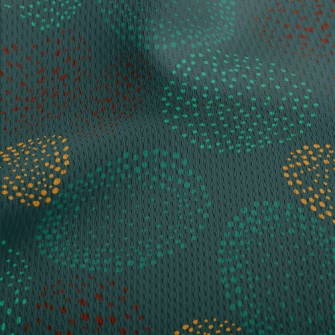 Hand Drawn Polka Dot Pattern Athletic Mesh Flat Back