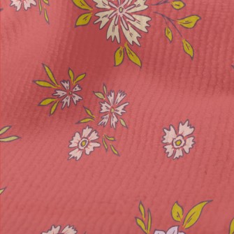 Hand Painted Delicate Flowers Terry