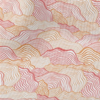 Orange Wave Pattern Terry