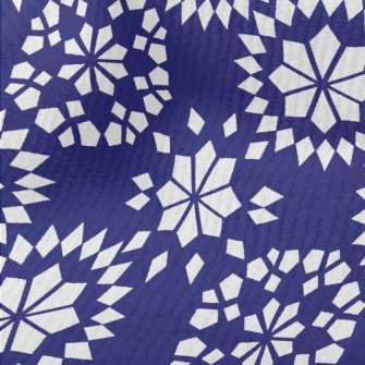 Geometric Snowflake Pattern Terry