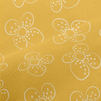Doodle Flowers Performance Linen