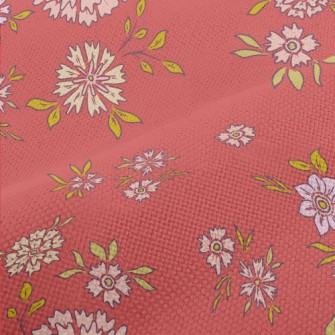 Hand Painted Delicate Flowers Performance Linen