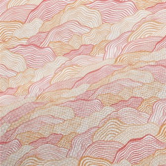 Orange Wave Pattern Performance Linen