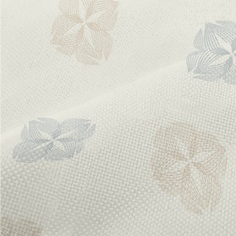 Elegant Flower Pattern Performance Linen