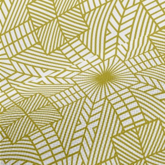 Modern Golden Geometric Patter Performance Linen
