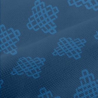 Blue Geometric Rhombus Performance Linen