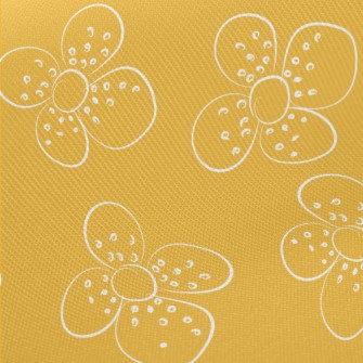 Doodle Flowers Twill