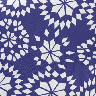 Geometric Snowflake Pattern Twill