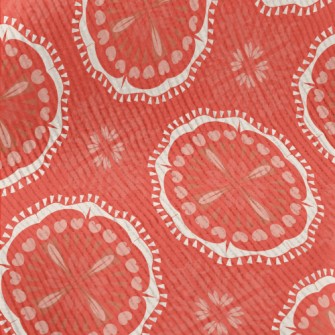 Red Kaleidoscope Flowers Standard Corduroy