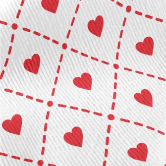 Cute Red Heart Rhombus Standard Corduroy