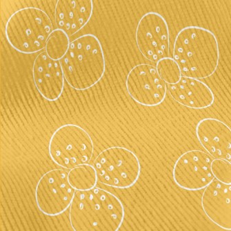 Doodle Flowers Standard Corduroy
