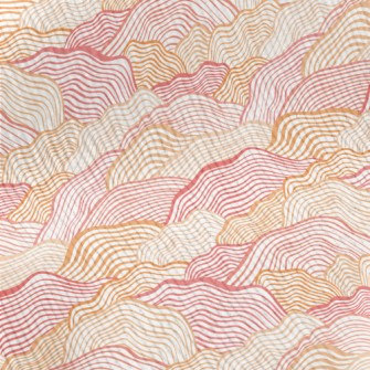 Orange Wave Pattern Standard Corduroy