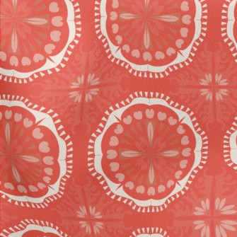 Red Kaleidoscope Flowers Stretch Ponte