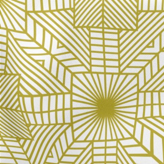 Modern Golden Geometric Patter Stretch Ponte