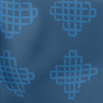 Blue Geometric Rhombus Stretch Ponte