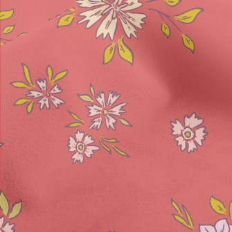 Hand Painted Delicate Flowers Micro Fleece