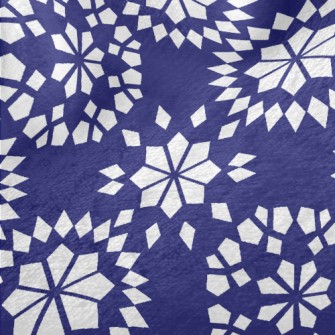 Geometric Snowflake Pattern Minky