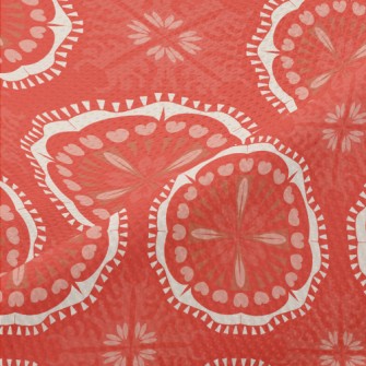 Red Kaleidoscope Flowers Piqué