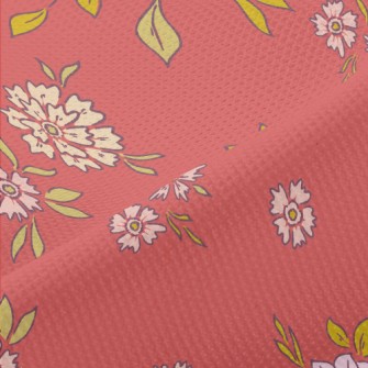 Hand Painted Delicate Flowers Piqué