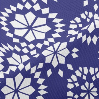Geometric Snowflake Pattern Piqué