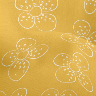 Doodle Flowers Lightweight Performance Linen