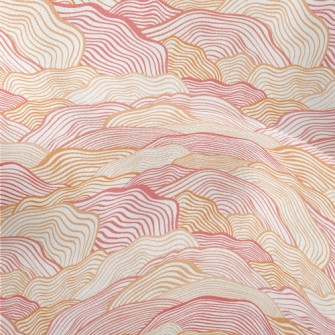 Orange Wave Pattern Lightweight Performance Linen