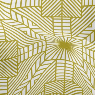 Modern Golden Geometric Patter Lightweight Performance Linen