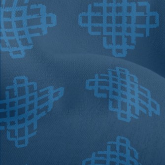 Blue Geometric Rhombus Lightweight Performance Linen