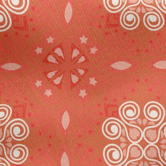 Ethnic Floral Pattern Jersey Backed Fleece