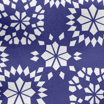 Geometric Snowflake Pattern Jersey Backed Fleece
