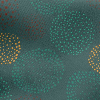 Hand Drawn Polka Dot Pattern Jersey Backed Fleece