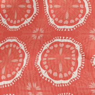 Red Kaleidoscope Flowers Stretch Jersey