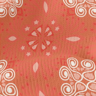 Ethnic Floral Pattern Stretch Jersey