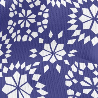 Geometric Snowflake Pattern Stretch Jersey