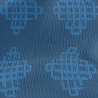 Blue Geometric Rhombus Stretch Jersey