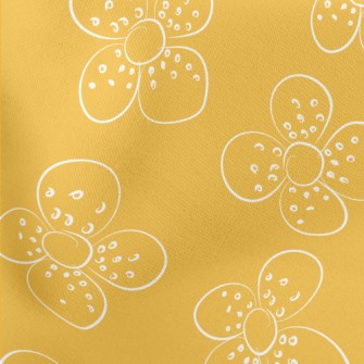 Doodle Flowers Lightweight Cotton Poplin
