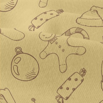 Hand Drawn Christmas Items Modern Jersey