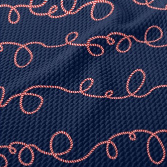 Curved Christmas Candy Birdseye Piqué