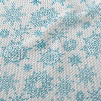 Various Snowflake Patterns Birdseye Piqué