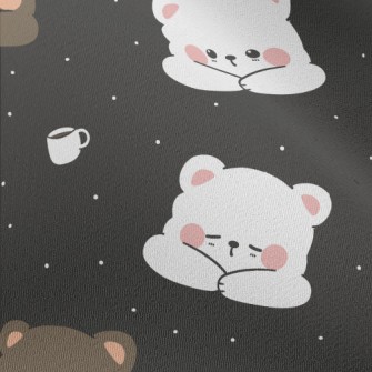 Cute Little Bear Sleeping Chiffon