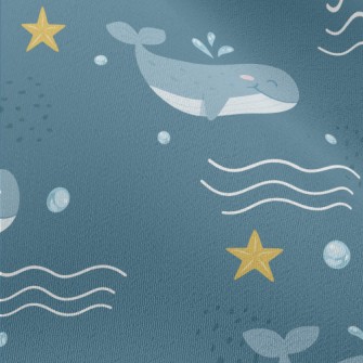 Cute Cartoon Whale Chiffon