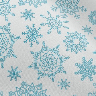 Various Snowflake Patterns Chiffon