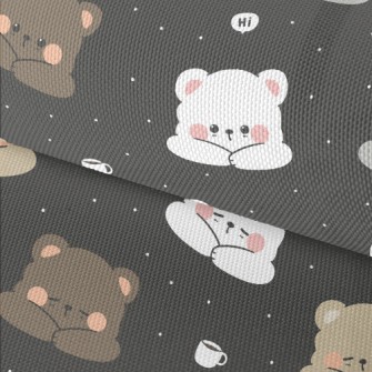 Cute Little Bear Sleeping Waterproof Oxford