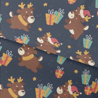 Playful Christmas Elk Waterproof Oxford